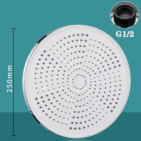 Juno Commercial Large Flow High Pressure Ceiling Mounted Shower Head in Black & Chrome Finish