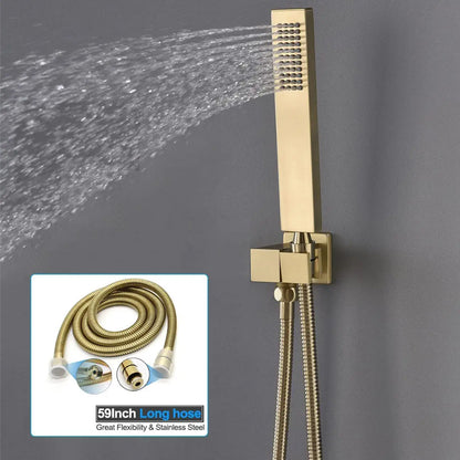 Juno Commercials Ceiling Mount 16 inch & 3 Way Thermostatic Valve Shower System