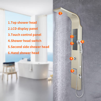 Juno Commercials Wall Mount Stainless Steel Smart Electric Shower Panel