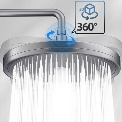 Juno Commercial Grade Wall Mount 6 Modes Rainfall Round Shower Head