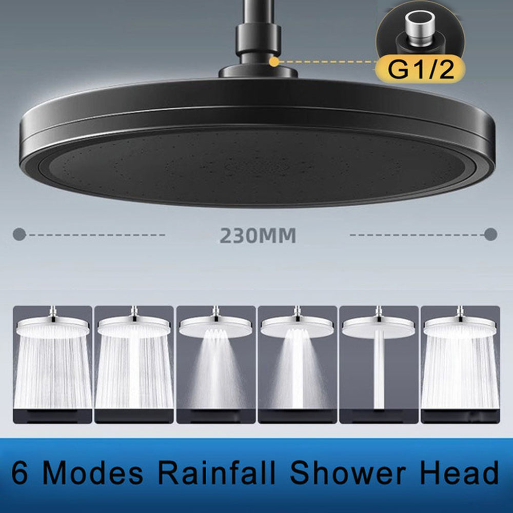 Juno Commercials Ceiling Mount 5 Modes High Pressure Rainfall Large Flow Shower Head With Hand Shower