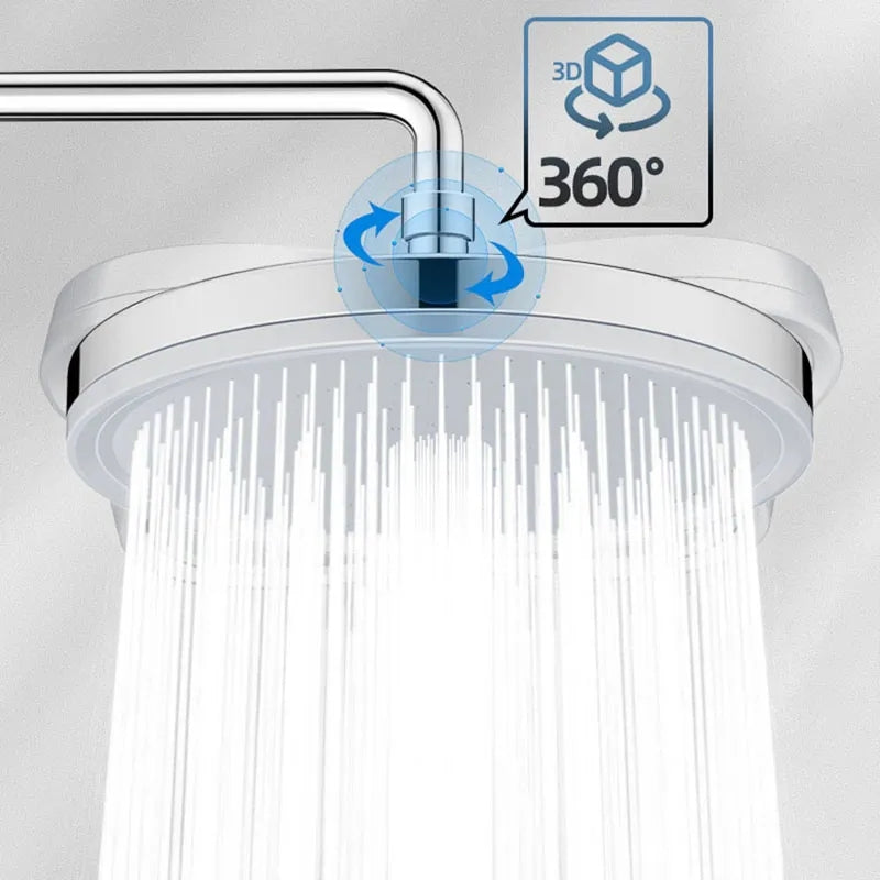 Juno Commercials Ceiling Mount 5 Modes High Pressure Rainfall Large Flow Shower Head With Hand Shower