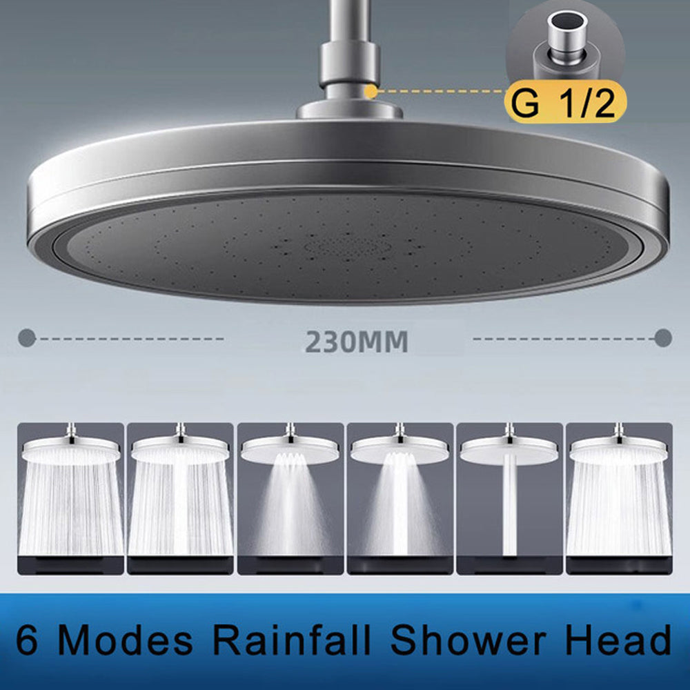 Juno Commercials Ceiling Mount 5 Modes High Pressure Rainfall Large Flow Shower Head With Hand Shower