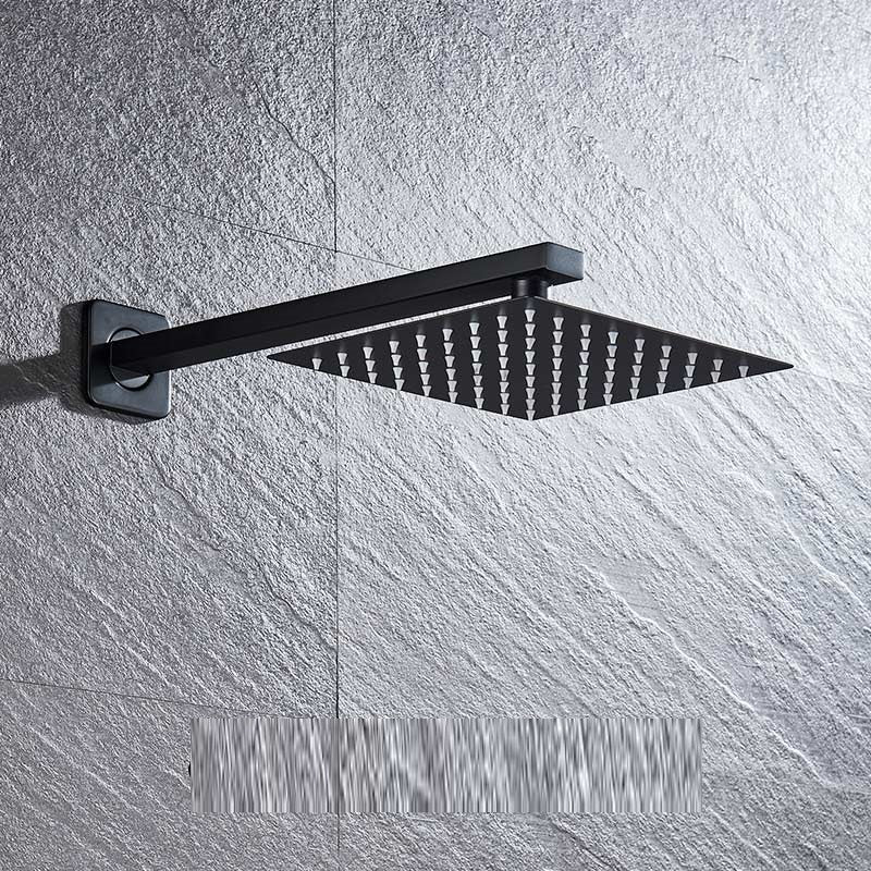 Juno Commercials Wall Mount Square Ultrathin Shower Head & Arm Set