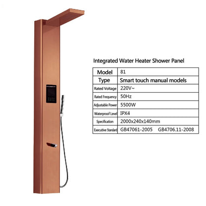 Juno Commercials Stainless Steel Heater Shower Panel With Floor Stand & LED Display