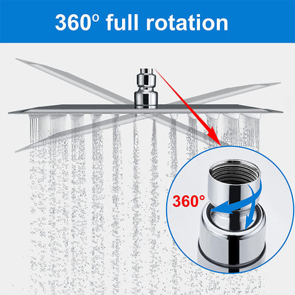 Juno Commercials Ceiling Mount Square Large Flow Rainfall Shower Head