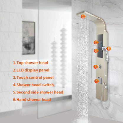 Juno Commercials Wall Mount Stainless Steel Smart Electric Shower Panel