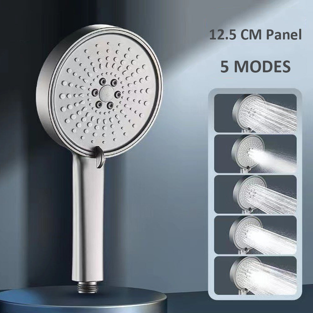 Juno Commercials Ceiling Mount Rectangle Large Flow Shower Head With Hand Shower In 5 Modes