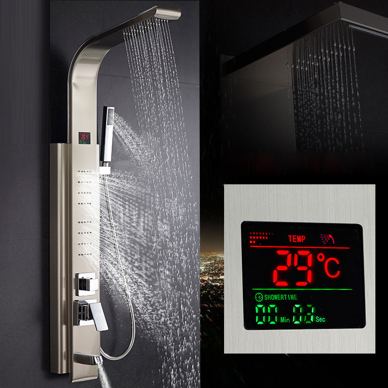 Juno Commercials Wall Mount Dual Handle Electric Shower Panel with Intelligent Shower System