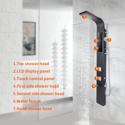 Juno Commercials Wall Mount Smart Display Bathroom Electric Instant Water Heater Shower Panel