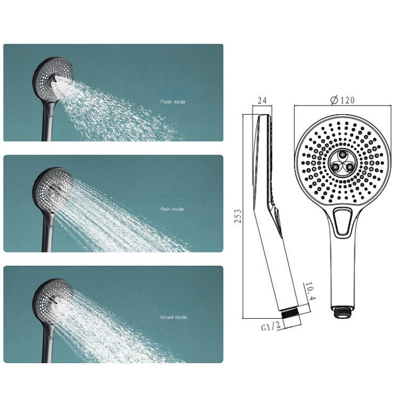 Juno Commercials Chrome Finish Wall Mount Extendable Shower Set with 3 Spray Modes