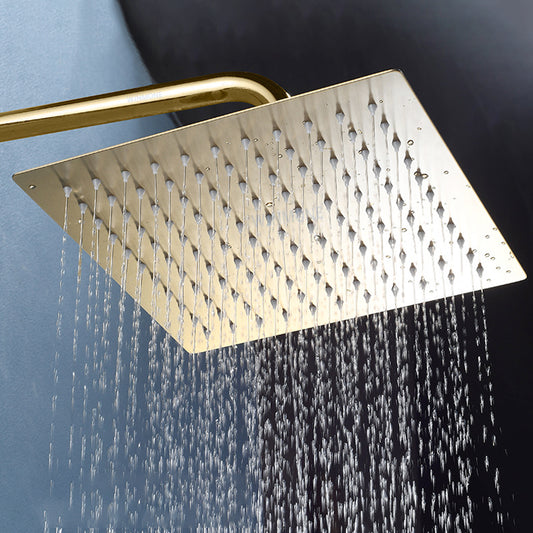 Juno Commercials Ceiling Mount Luxury Brushed Gold Stainless Steel Shower Head & Arm