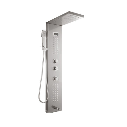 Juno Commercials Wall Mount Outdoor Shower Column with Temperature Display & LED Shower