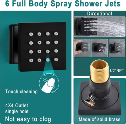 Juno Best Commercial Wall Mount Brushed Finish Remote Control Shower System