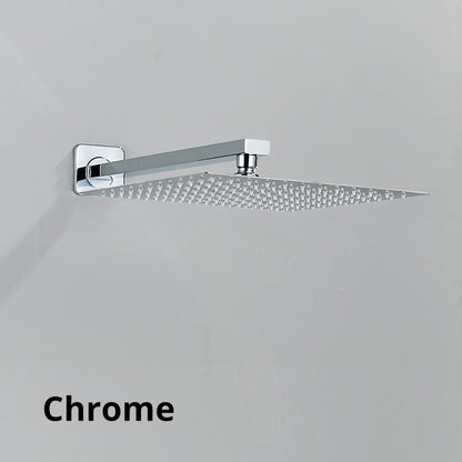 Juno Commercials Wall Mount Square Ultrathin Shower Head & Arm Set