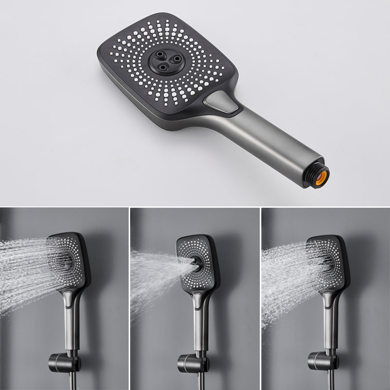 Juno Commercials Wall Mount Hot Cold Shower System with Smart Thermostatic Bath Faucet Square Head