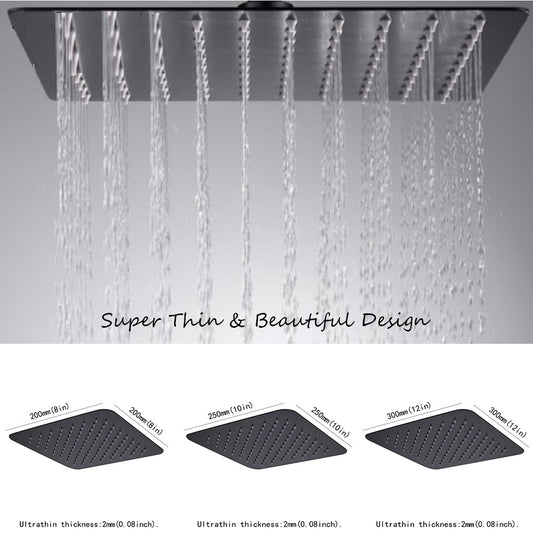 Juno Commercial High Pressure Square Wall Mount Shower Head