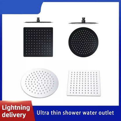 Juno Commercials Wall Mount Round & Square High Pressure Ultra-Thin Rainfall Shower Head