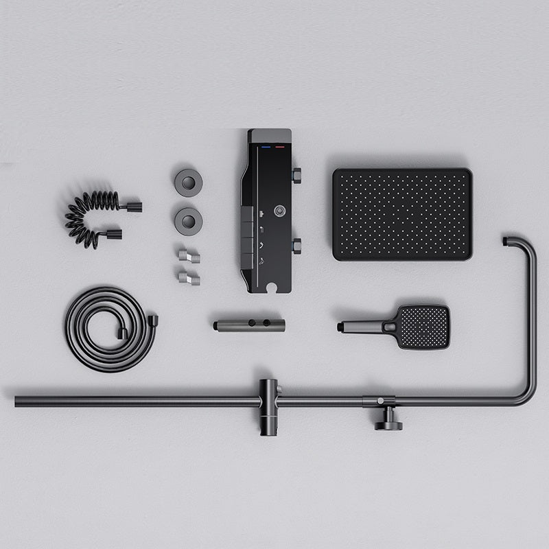 Juno commercial Gun Gray Four Handle Digital Thermostatic Shower System