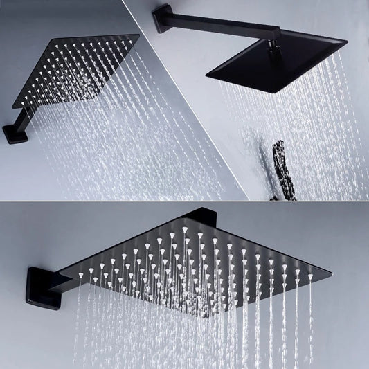 Juno Commercials Wall Mount Round & Square High Pressure Ultra-Thin Rainfall Shower Head