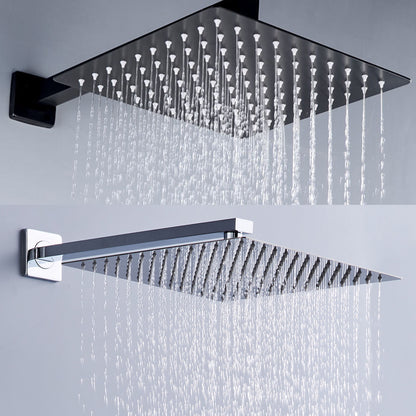 Juno Commercials Ceiling Mount 16" Square Stainless Steel Shower With 35cm Shower Arm