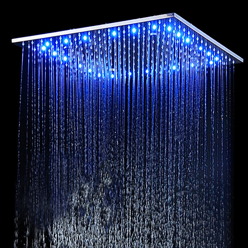 Juno Commercials Wall Mount Square LED Rainfall Showerhead