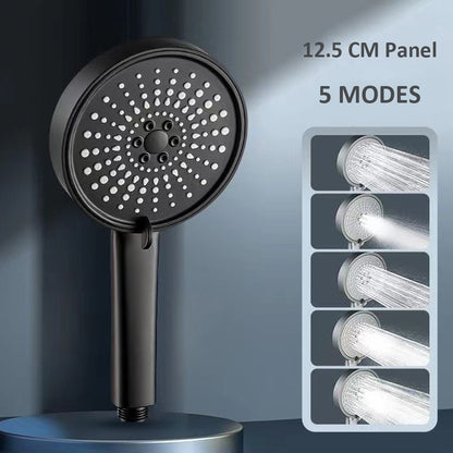 Juno Commercials Ceiling Mount Rectangle Large Flow Shower Head With Hand Shower In 5 Modes