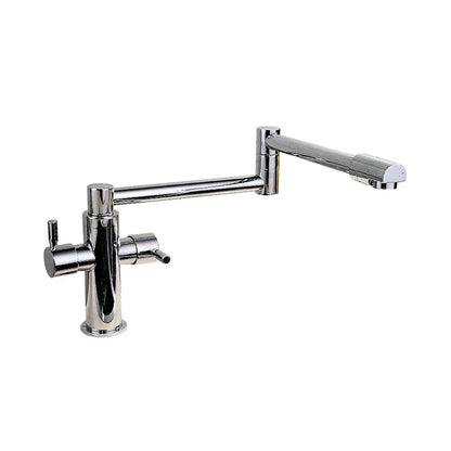 Juno Commercials Deck Mount Dual Handle Chrome Finish Foldable & Rotatable Kitchen Faucet