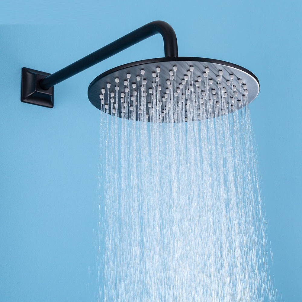 Juno Commercials Ceiling & Wall Mount Round Brushed Stainless Steel Shower Head & Arm