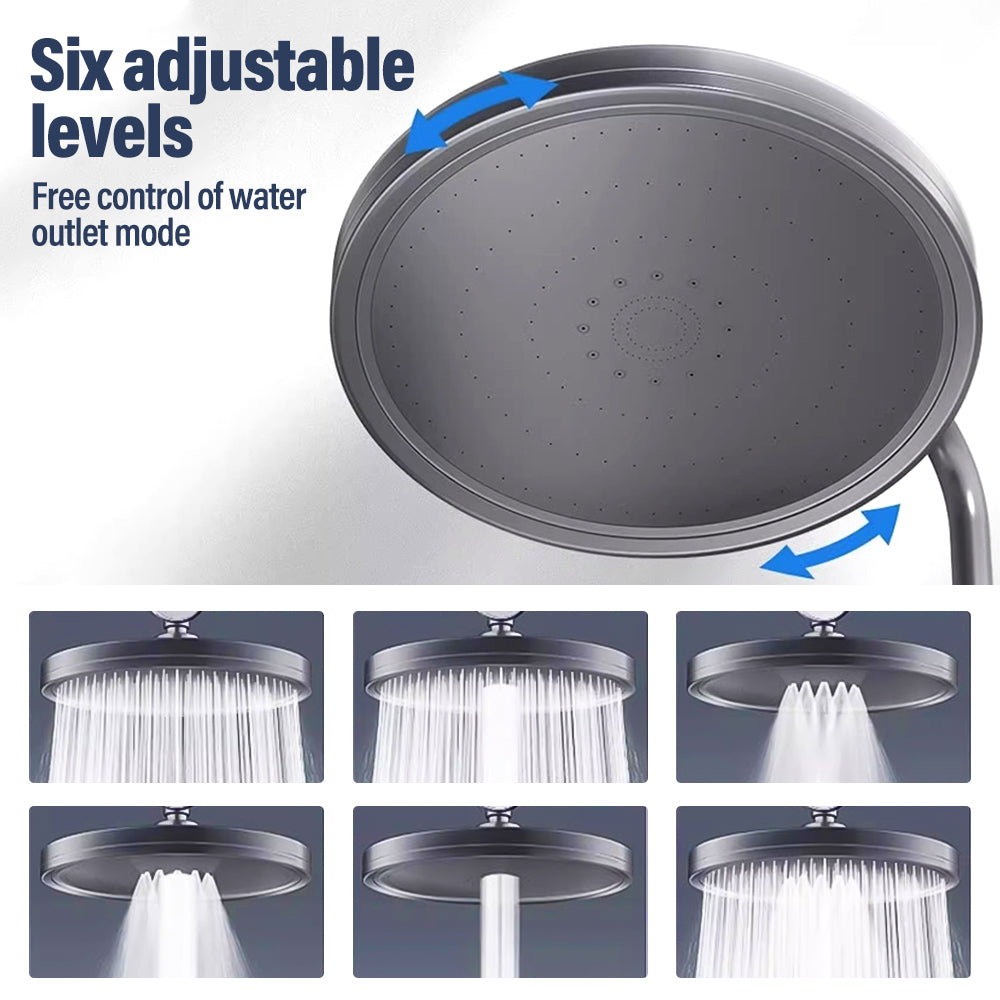 Juno Commercials Ceiling Mount Round 6 Modes Large Flow Rainfall High Pressure Shower Head