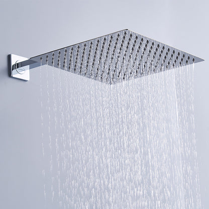 Juno Commercials Ceiling Mount 16" Square Stainless Steel Shower With 35cm Shower Arm