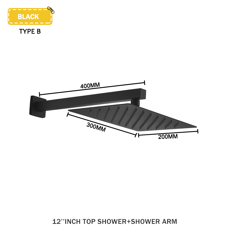 Juno Commercials Ceiling Mount Stainless Steel Rain Shower Head With Arm